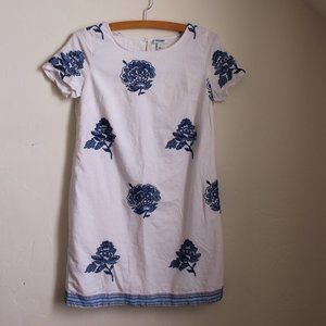 Old Navy embroidered linen dress Wms SMALL